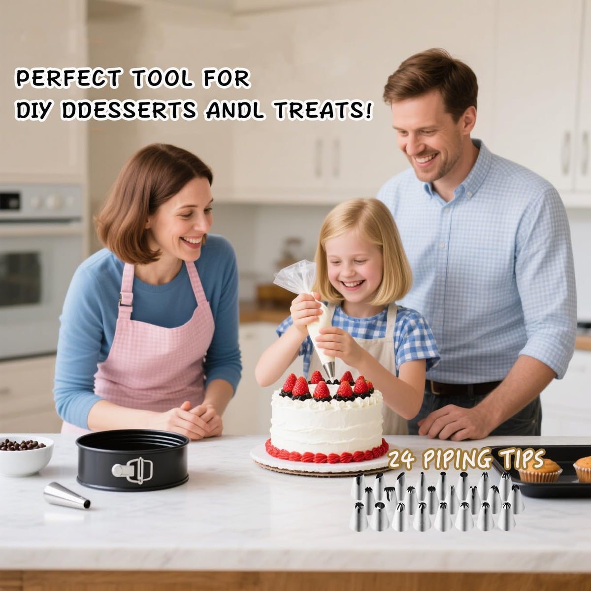 Easynzery decorating tools collection enables creative cake embellishments