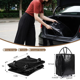 EASYSLWC tote folded for compact storage in car trunk