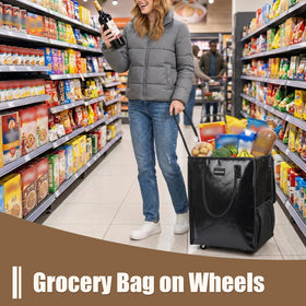EASYSLWC tote supporting laundry loads with wheels