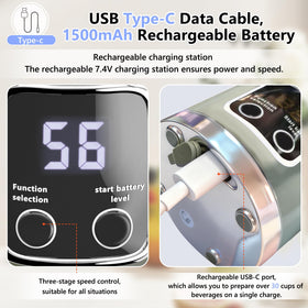 EASY SPEED compact 1500mAh battery powers on-the-go blending