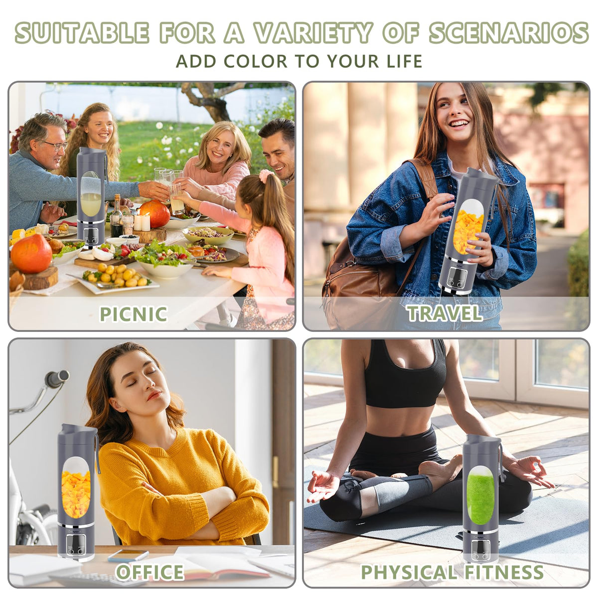 EASY SPEED compact personal blender weighs one pound for easy carrying.