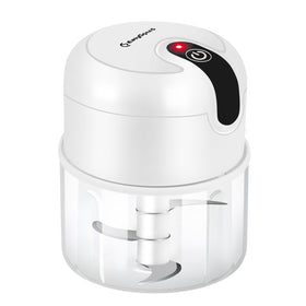 EASY SPEED electric garlic chopper 1 cup in use for fast, mess-free garlic prep.