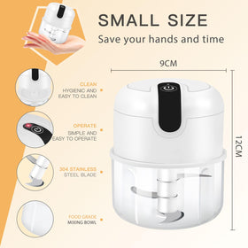 EASY SPEED mini chopper USB charging setup for portable meal prep.