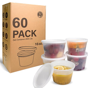 EASYTRIP 16oz soup containers with lids for meal prep and portion control.