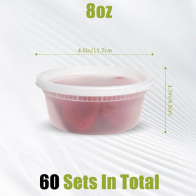 EasyTrip 8oz deli container lid demonstrating secure fit for storage.