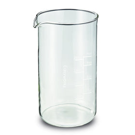 Easyworkz borosilicate glass beaker 12oz front view emphasizing reliable replacement and pour control