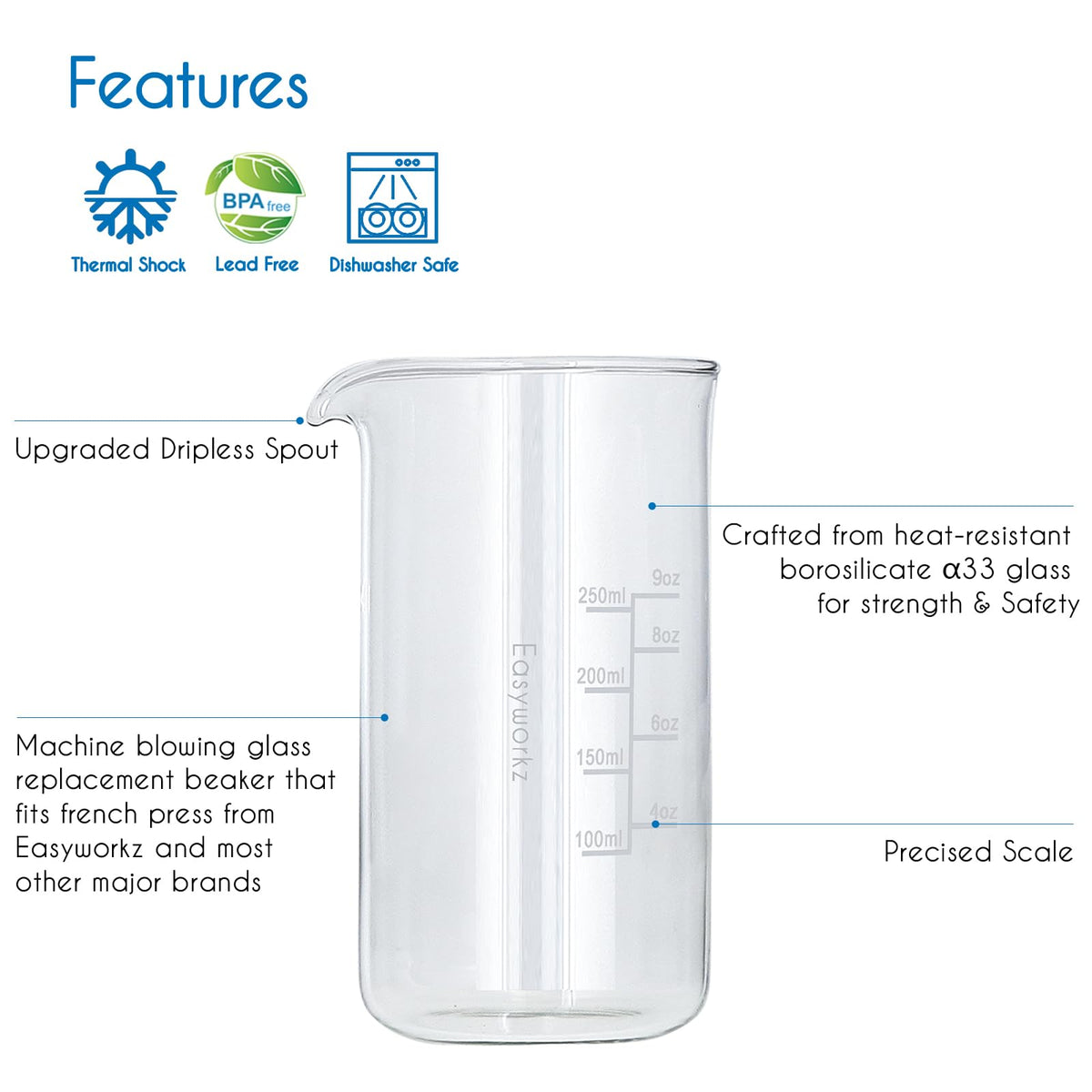 Easyworkz measurement markings detail for accurate filling