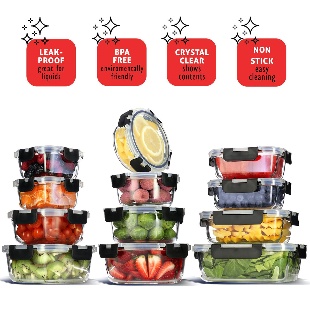 EATEX assorted sizes and shapes for versatile portions.