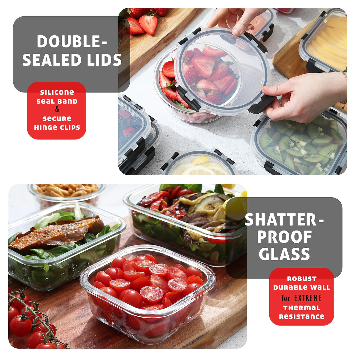 EATEX BPA-free storage kept in fridge and freezer for freshness.