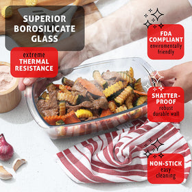 EATEX freezer-to-oven safe glass dish supports versatile meal prep