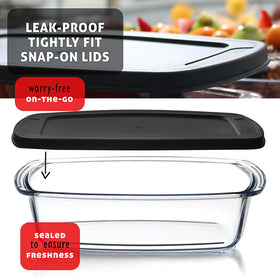 EATEX microwave-safe glass pan for quick reheating