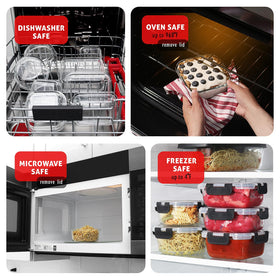 EATEX containers withstand oven and microwave use for versatile cooking.
