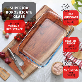 EATEX glass bakeware in use, ready for oven-to-table serving.