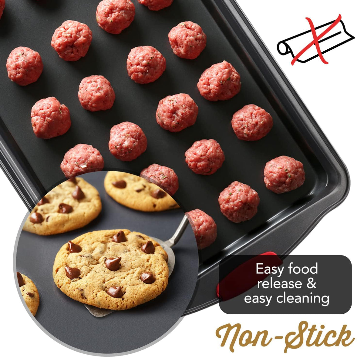 EATEX stackable bake pans saving cabinet space