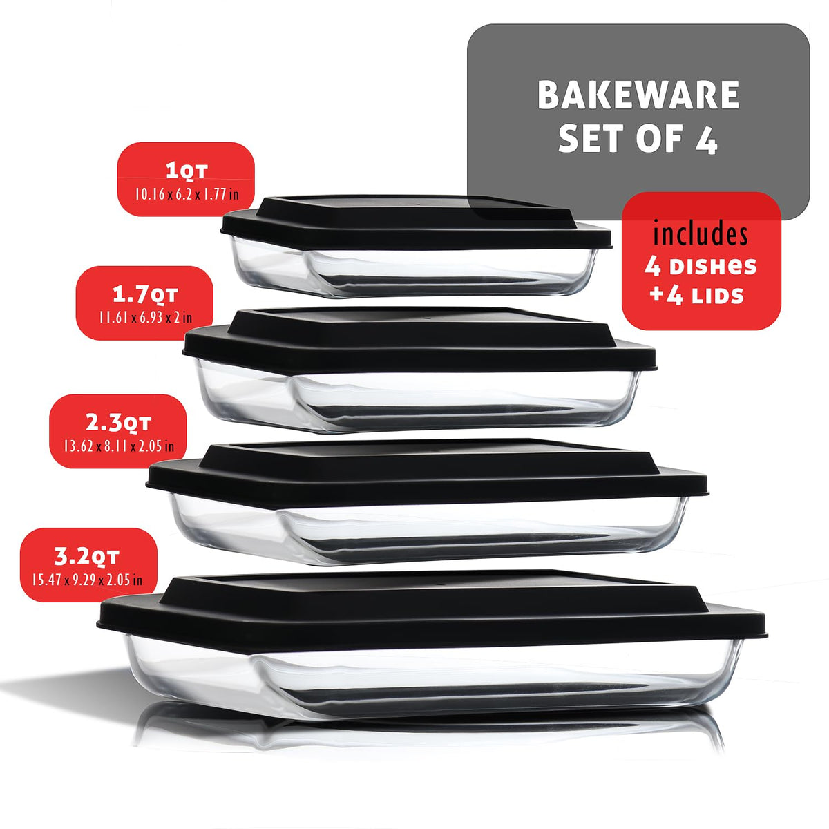 EATEX stackable bakeware saves kitchen space when not in use.