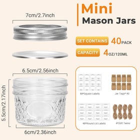 Eathtek 120ml mini jars pour neatly for dressings, jams, or herbs.