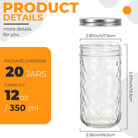 Eathtek regular lids with mason jars for secure sealing and reuse.