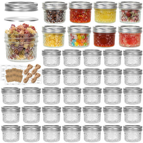 Eathtek 4oz mason jars in a kitchen setup for versatile storage and easy portioning.