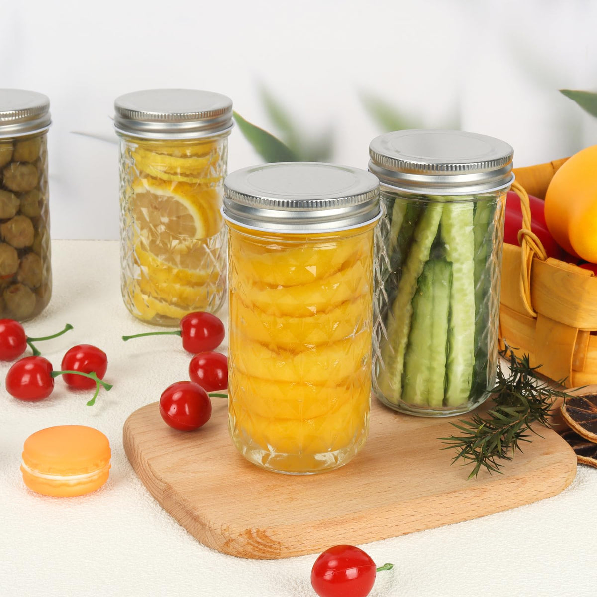 Eathtek glass jars safe in fridge and freezer for chilled storage.
