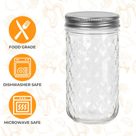 Eathtek jars for jelly, marmalade, or honey storage.