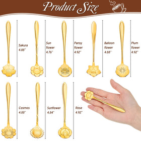 EBOOT gold flower teaspoon cherry blossom pattern adds charm to desserts