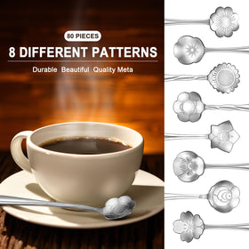 EBOOT silver flower teaspoon plum blossom pattern for refined gatherings.