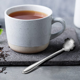 EBOOT silver flower teaspoon sunflower pattern brightens brunch moments.