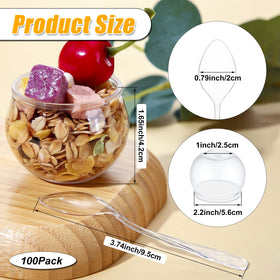 EBOOT sphere clear dessert cups showcase layered treats beautifully at weddings.