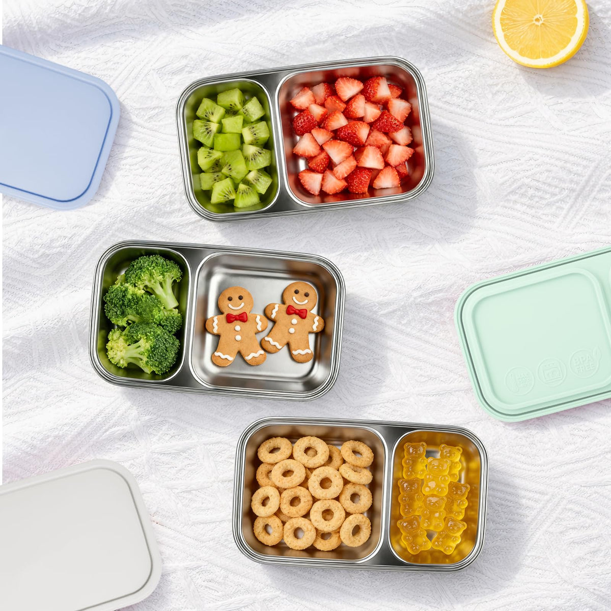 EC-Gaze compact stackable design saves space in bags and fridges.