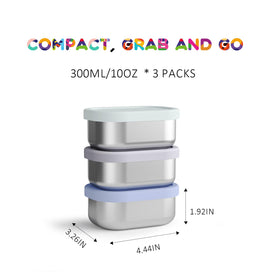 Stainless steel interior resists stains and odors for healthy snack storage.
