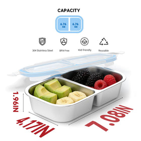 EC-Gaze two-compartment snack boxes keep snacks organized.