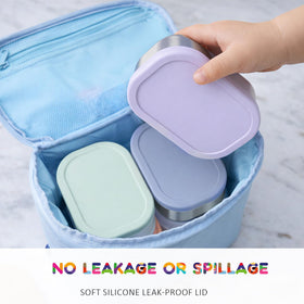 Tight seal keeps foods in place, ideal for yogurt and sauces.
