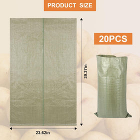 ECcandiedhaws durable PP material ensures long-lasting, tear-resistant sack bags for repeated use