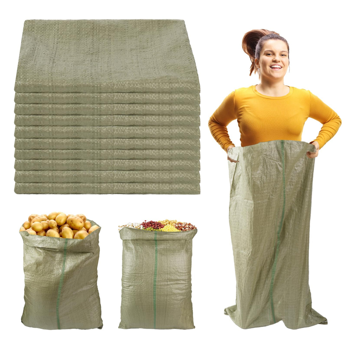 ECcandiedhaws potato sack bags 24x39 pack ready for outdoor family races