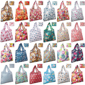 Eccliy flower-style grocery bag open, showcasing large capacity for groceries.