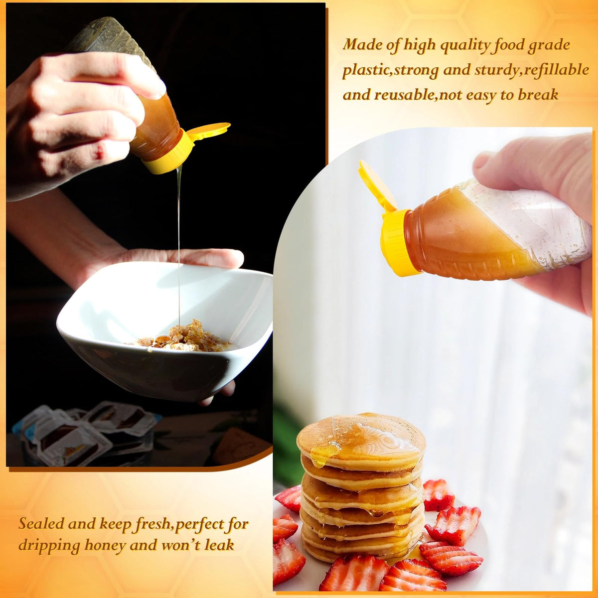 Eccliy honey jars shown in a kitchen display for everyday use