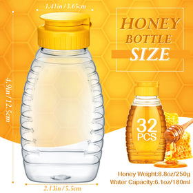Close-up of Eccliy yellow cap on clear honey jar for leakproof use