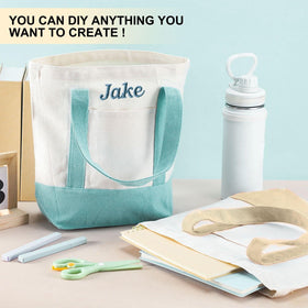 Eccliy mini canvas tote blue keeps your essentials organized.