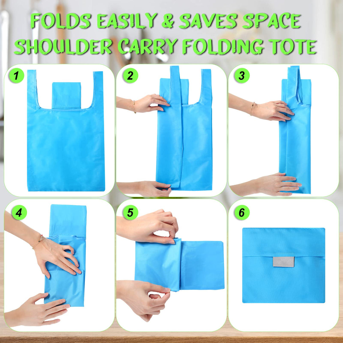 Eccliy washable reusable bags, quick-drying for daily errands.