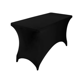 eccwai Spandex wedding setup table cover creates an elegant event ambiance.