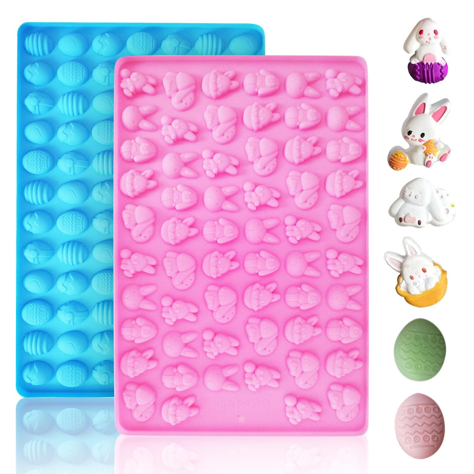 Ecerangus Easter egg mold with 58 cavities for quick candy portions.