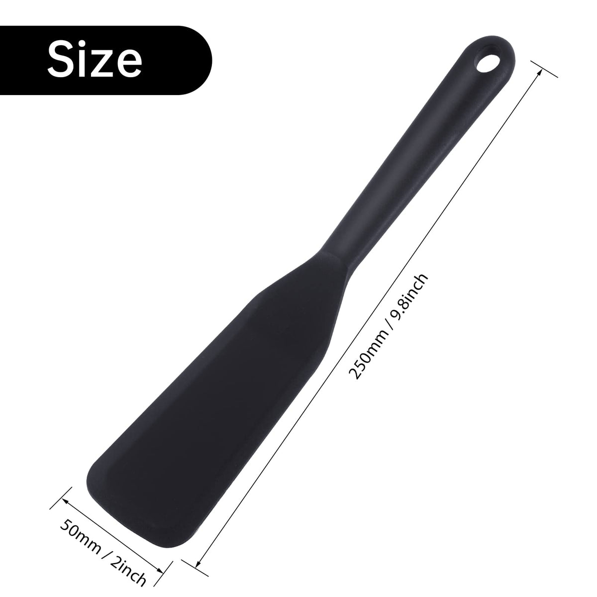 Ecerangus mini silicone spatula with smooth edges for delicate flips