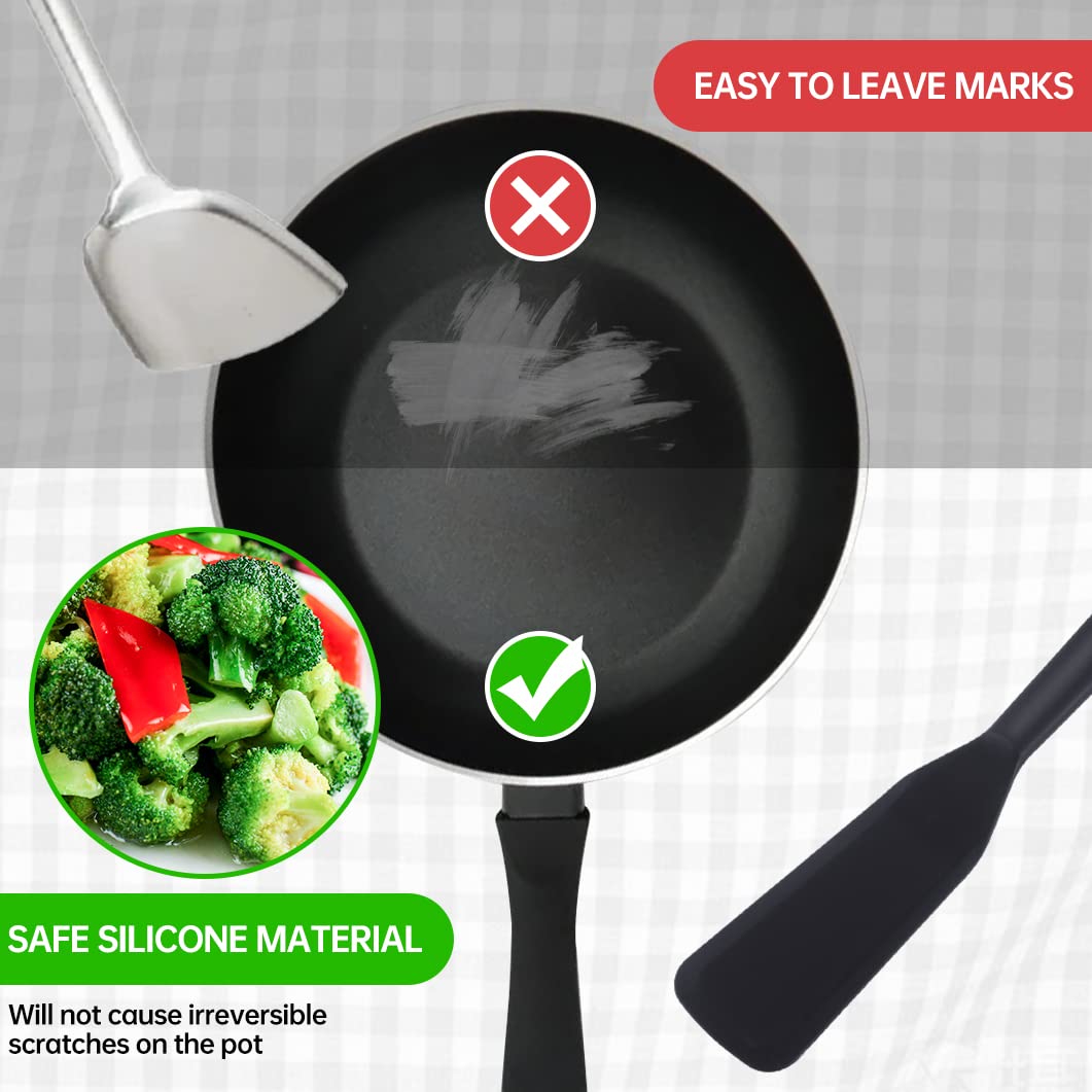 Ecerangus flexible ergonomic spatula reduces slipping while cooking