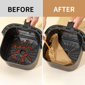 Ecfvtp air fryer liners food-grade parchment withstands heat up to 450°F