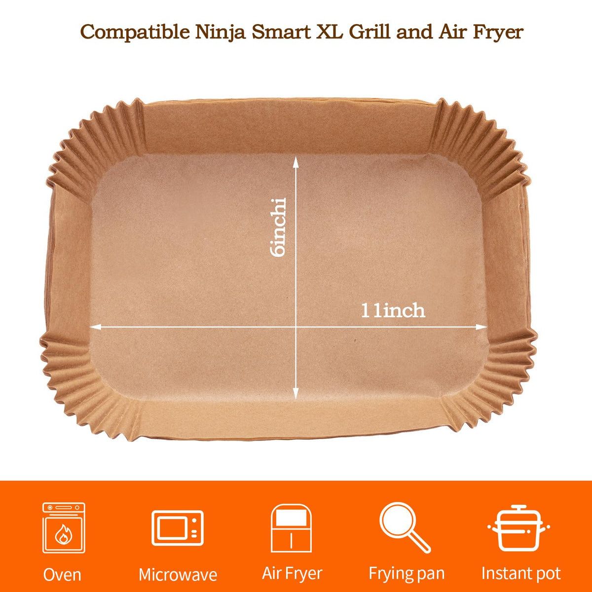 Ecfvtp air fryer liners prevent foods from sticking and mess