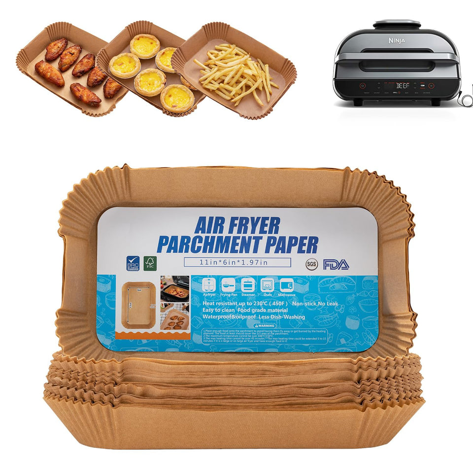 Ecfvtp air fryer liners rectangle 11x6 fit Ninja FG551 for easy cleanup