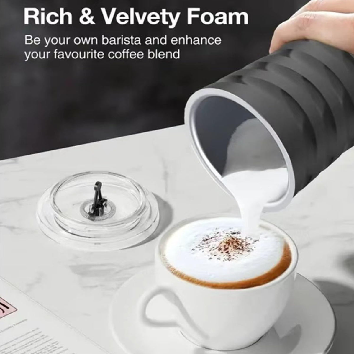 ECIOHC milk frother quick two minute froth for busy mornings