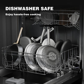 Eclumy dishwasher safe and oven safe for convenient family cooking and cleanup.
