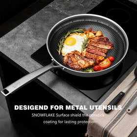 Eclumy edge-to-edge nonstick coating ensures consistent release across the entire surface.