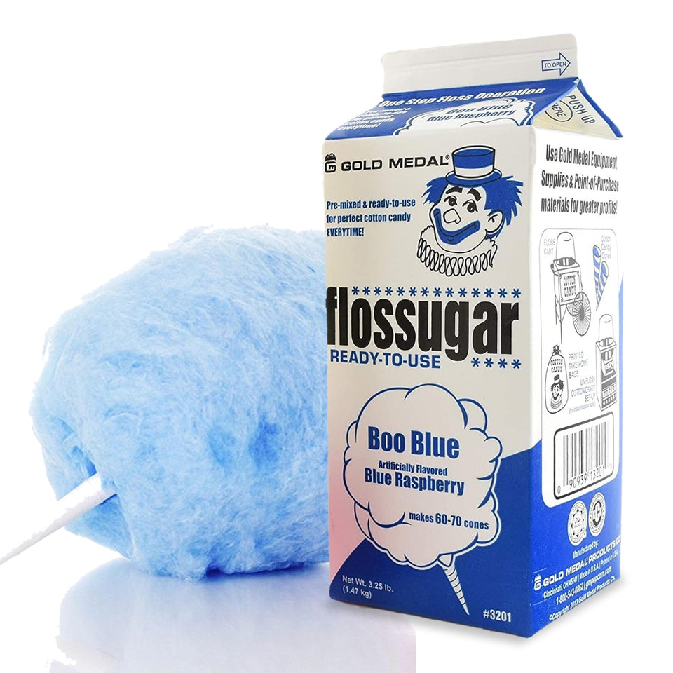 Eco Craft Stix blue cotton candy sugar for fairs and fundraisers.
